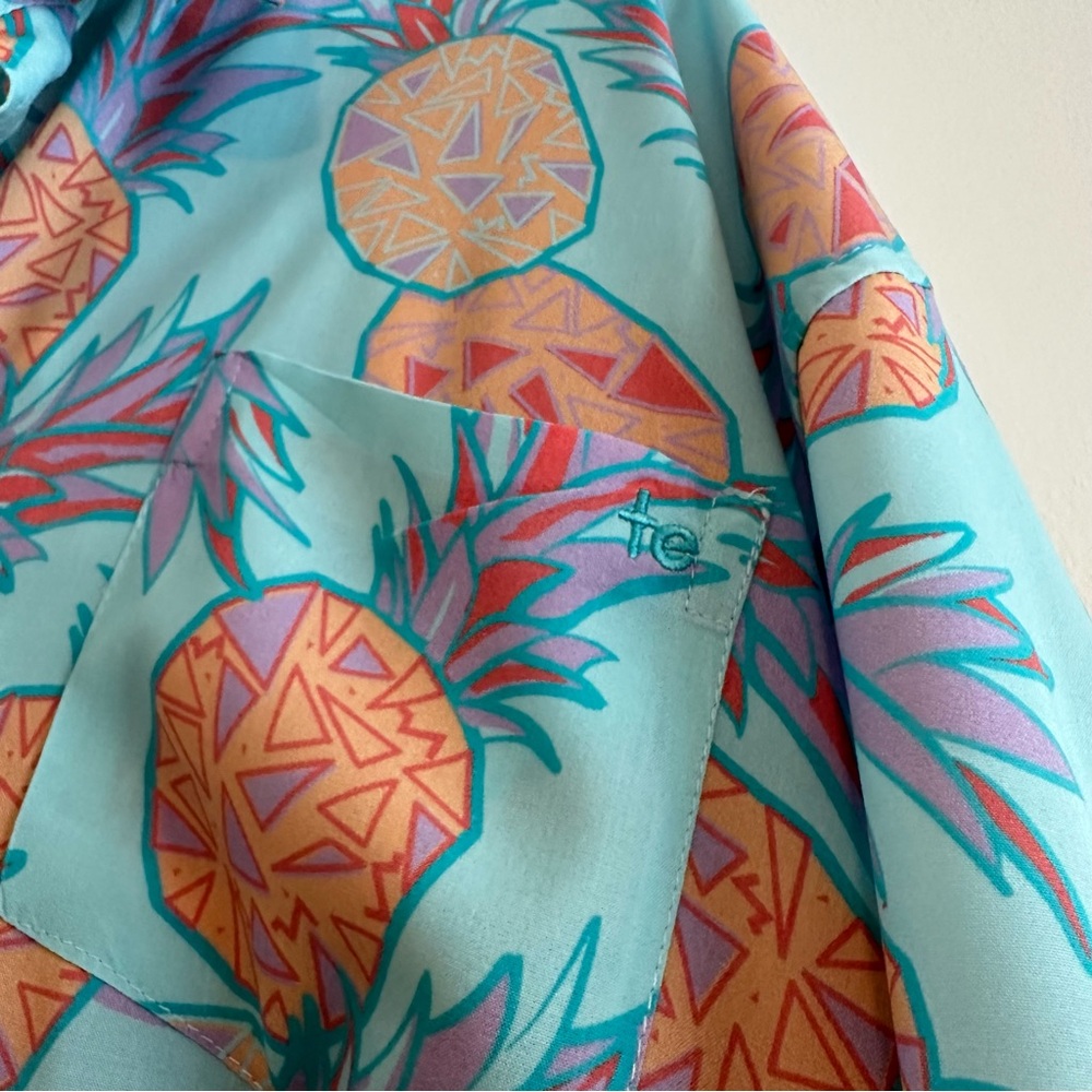 Tipsy Elves | Pineapple Soft Button Down Hawaiian… - image 7